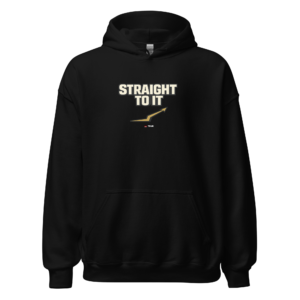 straight to it minimalist hoodie